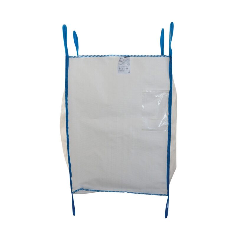 Big Bag U-panel normale 90x90x120 con apertura superiore e fondo chiuso + 2 cinghie per RIBALTAMENTO - 1500 kg