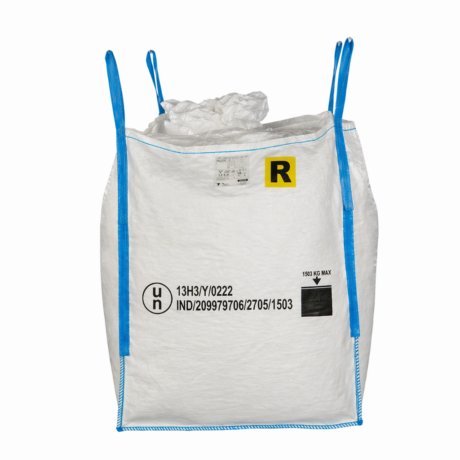 Big Bag U-Panel omologato ONU 13H3/Y  110x110x130 - stampa R - con caramella superiore e fondo chiuso - 1000 kg
